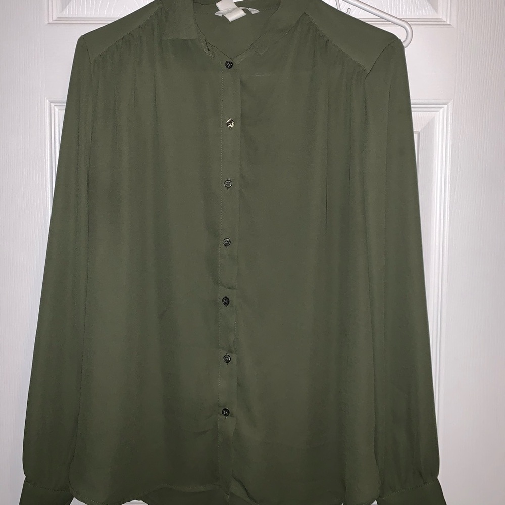 Olive green blouse
